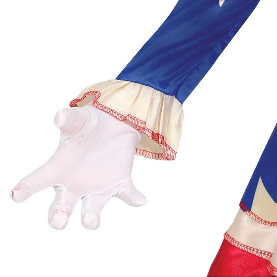 image 1 of Fiestas Guirca Girls Patriot Clown Costume Set | Blue | Blue/Red | 10-12 years | 1