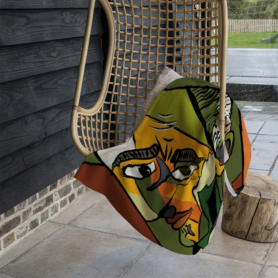 image 1 of frowning man closeup (Blanket)