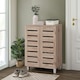 image 9 of Euston Modern 2 Door Shoe Storage Cabinet Brown