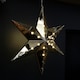 image 5 of 20cm Battery Operated Light up Hanging Christmas Shooting Star Bauble in Gold with LEDs