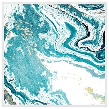 Blue marble (Picture Frame) White | XS