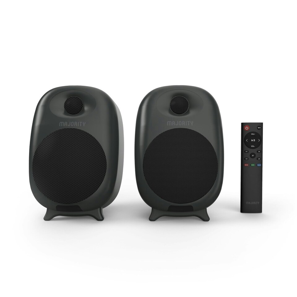 image 1 of Majority D80 Bookshelf Speakers 80W | 5.0 Bluetooth Connectivity | USB Playback