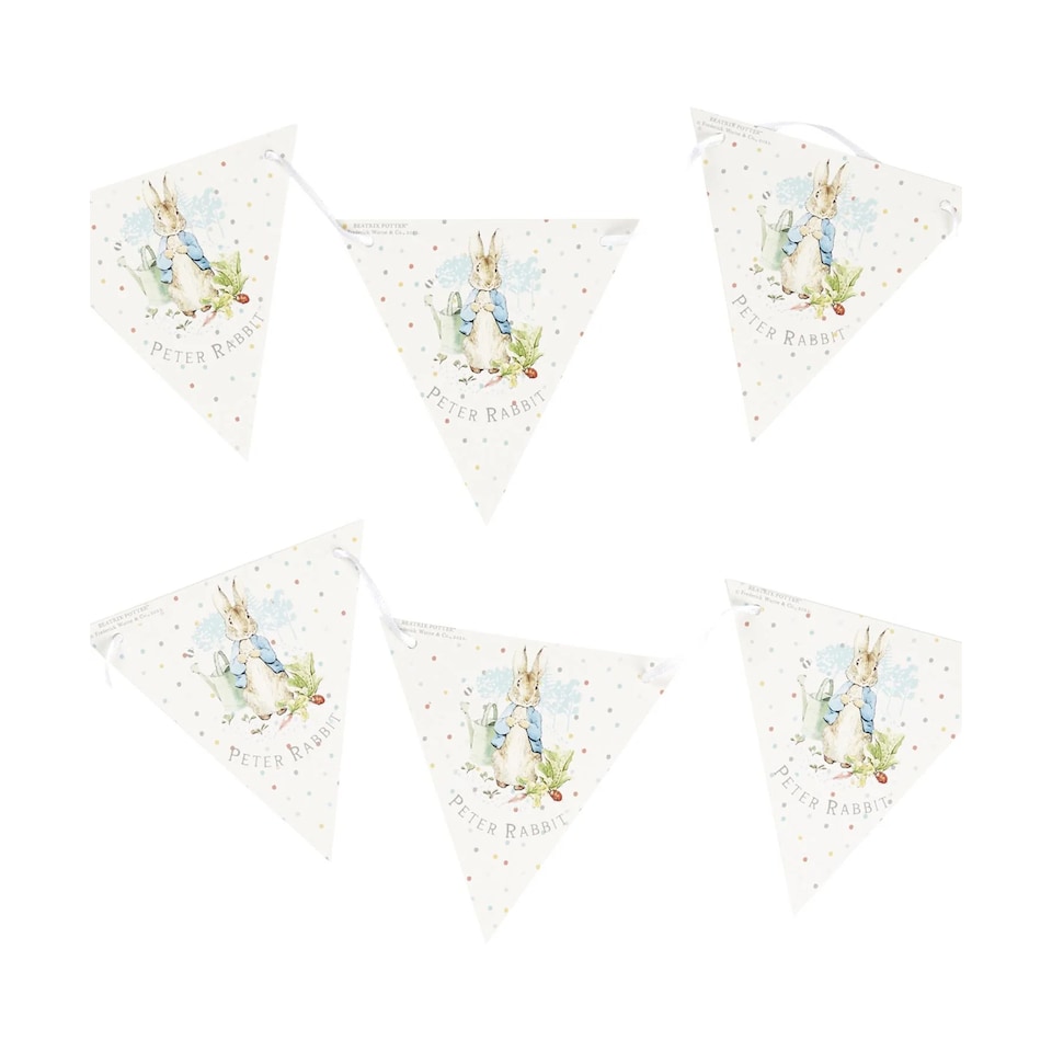 image 1 of Peter Rabbit Classic Bunting | White | Cream/Multicoloured | 1