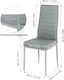 image 2 of Wooden Dining Table Set With 6 Grey  Faux Leather Chairs Kitchen Dining Furniture