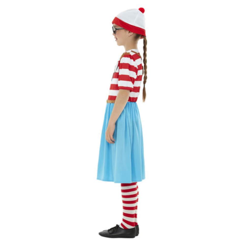 image 1 of Where's Wally? Wenda Deluxe Girls Fancy Dress Costume Kids Small - Age 4-6