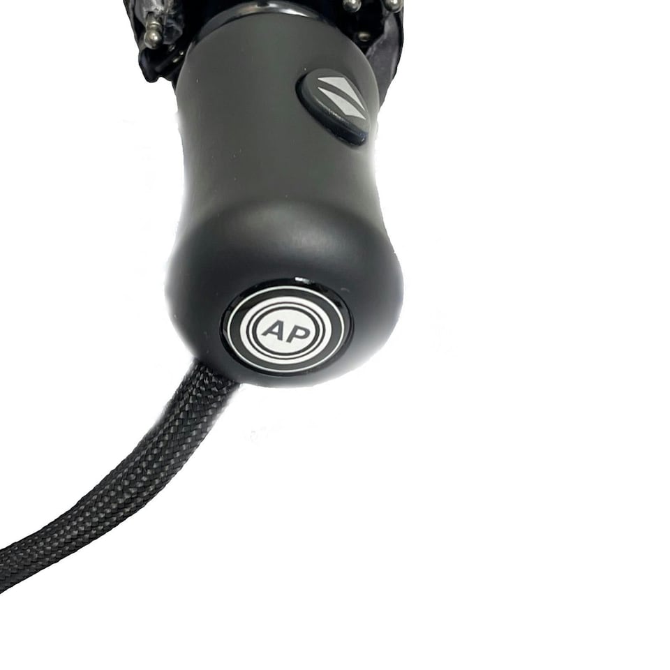 image 1 of Annie Phillips Folding Umbrella Automatic Open Close Circles | Grey | Canopy: 98cm