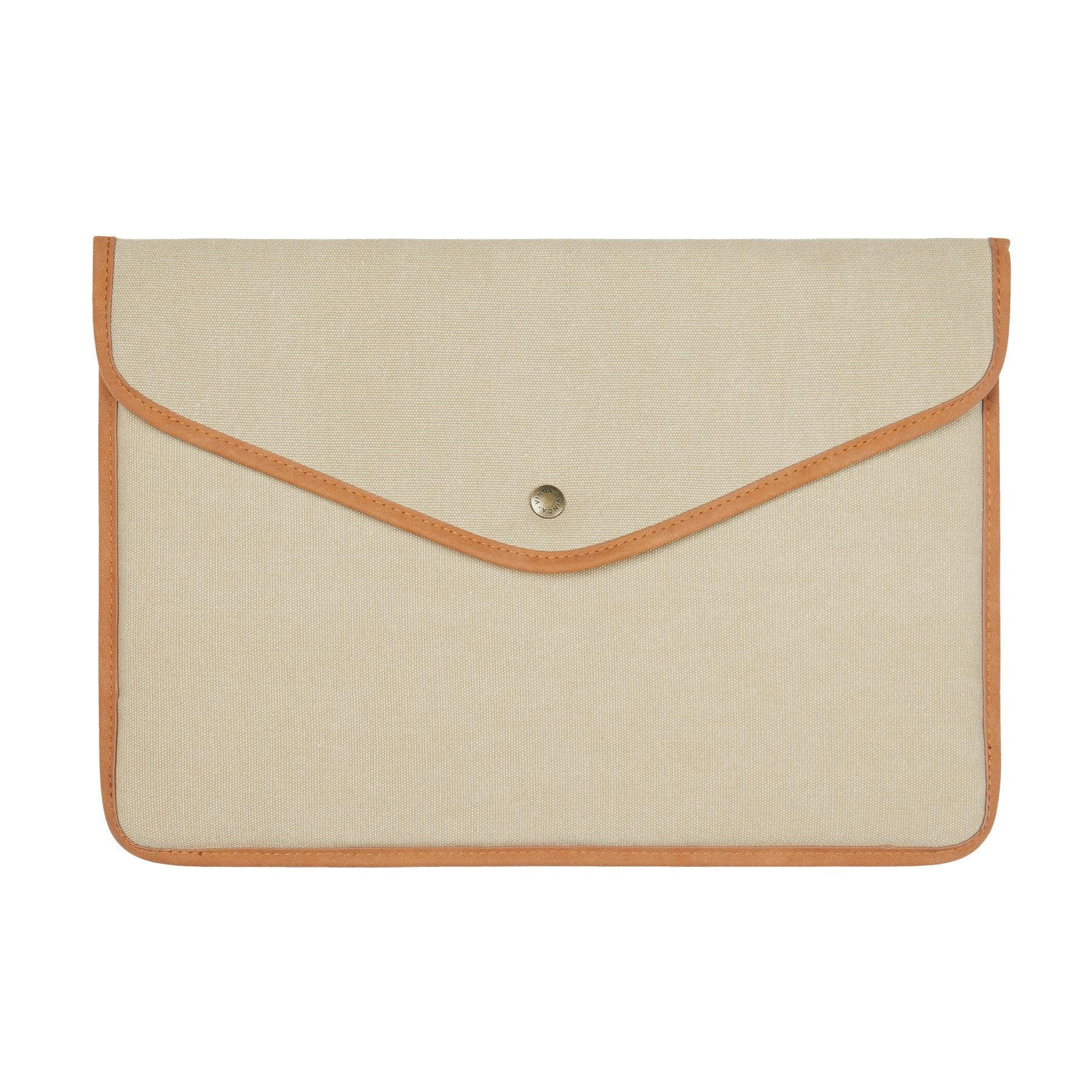 Vinga Bosler Canvas Recycled Laptop Sleeve - Beige - One Size Brown