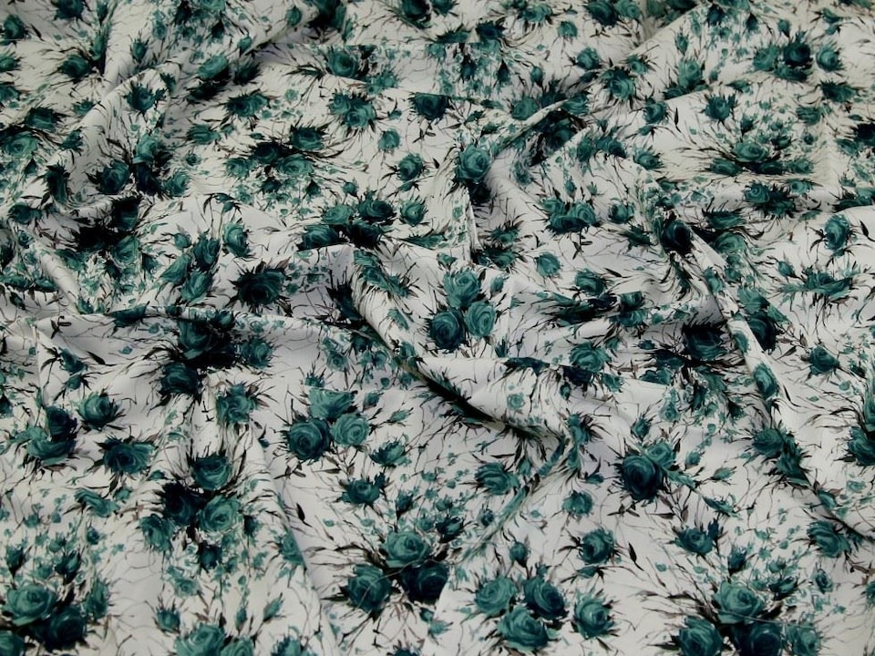 Green Cotton Lawn Fabric for Dressmaking, 140cm / 55" Wide - per metre