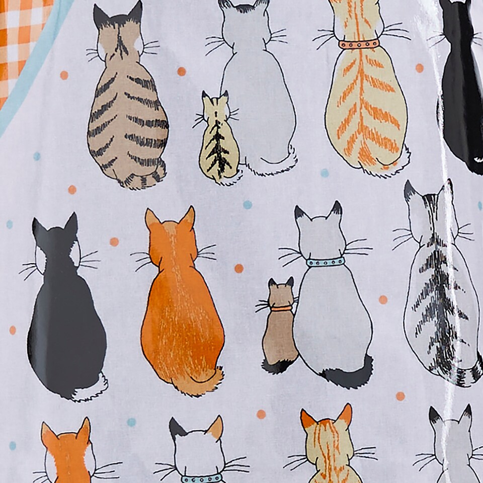 image 1 of Ulster Weavers Cats In Waiting Apron - PVC/Oilcloth Orange