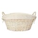 image 3 of White Finish Lined Wash Basket | Grey | Grey