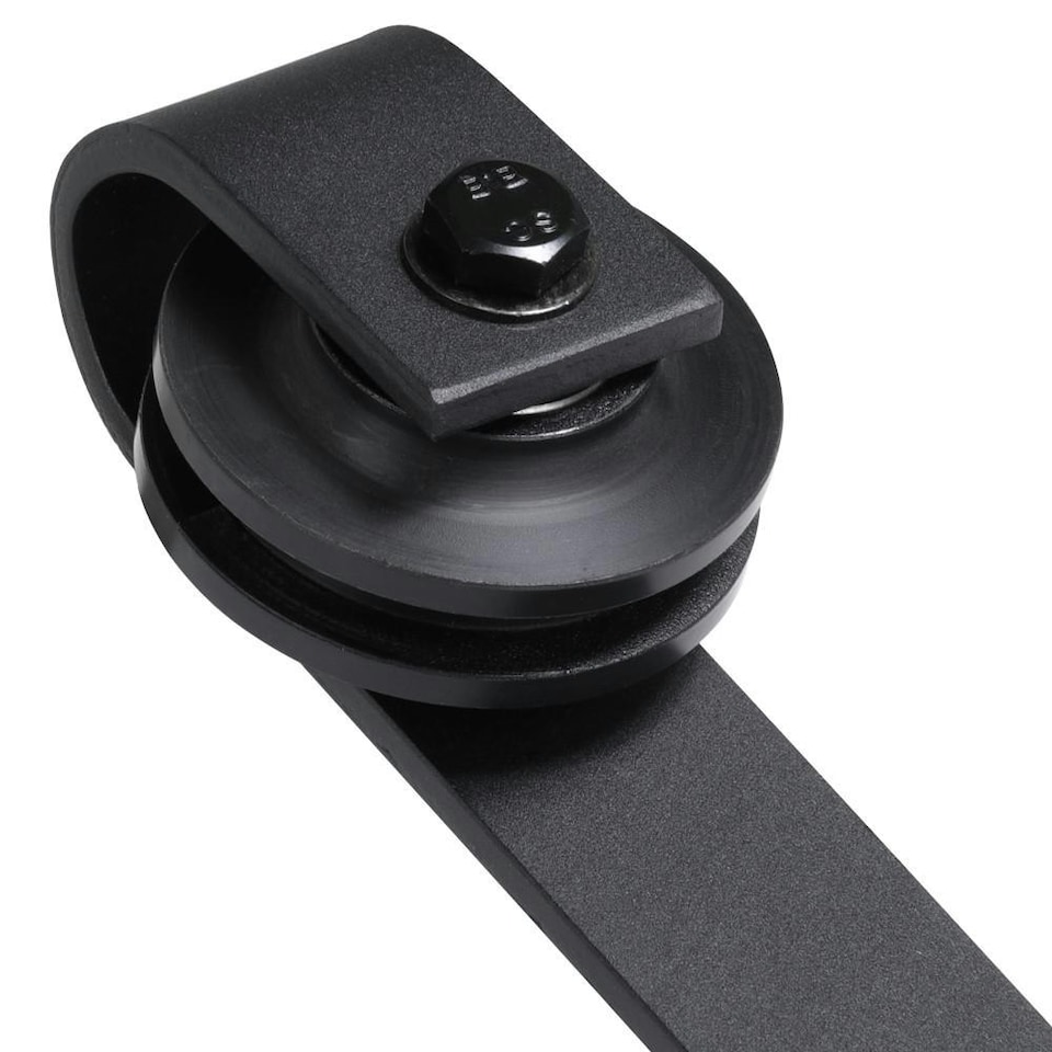 image 1 of Yaheetech Barn Door Sliding Hardware Black