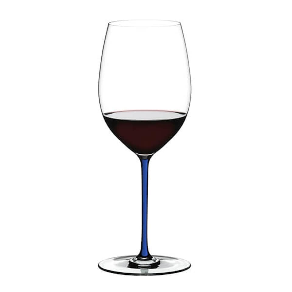 image 1 of Riedel Hand Made Fatto A Mano Cabernet/Merlot Wine Glass Dark Blue