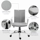 image 7 of Vinsetto Office Chair Linen Swivel Computer Desk Chair Home Study Task Chair with Wheels, Arm, Adjustable Height, Light Grey