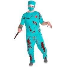 Mens Zombie Doctor costume | Blue | blue | L | 1