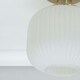 image 2 of ValueLights Calpe Opal Frosted Glass Shade Flush Gold Stem Ceiling Light with LED Bulb | Gold