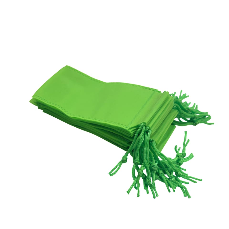 image 1 of Pack of 25 Light Green Coloured 43x34cm Non-Woven Drawstring Bags | Green