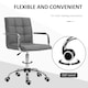 image 4 of Vinsetto Mid Back Office Chair, Swivel Computer Chair with Armrests, Grey