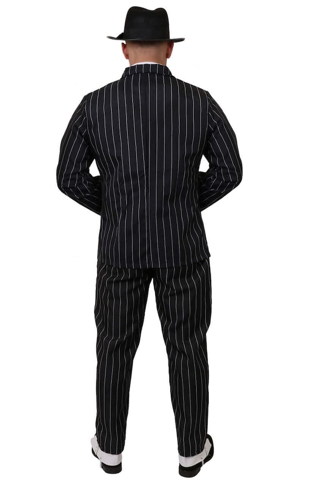 image 1 of Pinstripe 1920's Gangster Costume | Multi | S