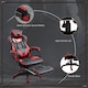 image 8 of Vinsetto Computer Gaming Chair, Racing Desk Chair with Lumbar Support and Footrest, PU Leather Gamer Chair with Headrest and Swivel Wheels for Home, Red