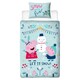 image 1 of Peppa Pig Snowman Duvet Cover Set - Blue - Single Blue | Single