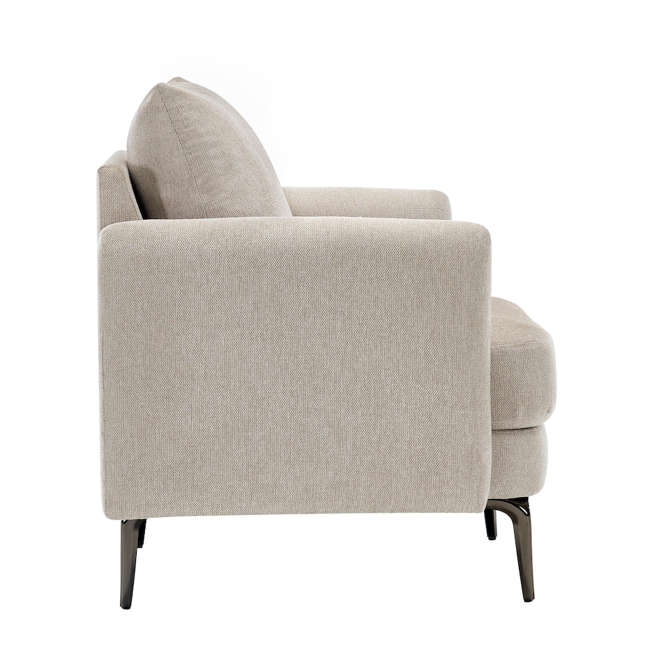 image 1 of Sofia Fabric Scandi Style Chair | Cream | Beige | One Size
