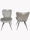 image 1 of Dining Fabric Chair with Metal Legs (Set of 2) - Grey/Black - Assembly Required | Brown