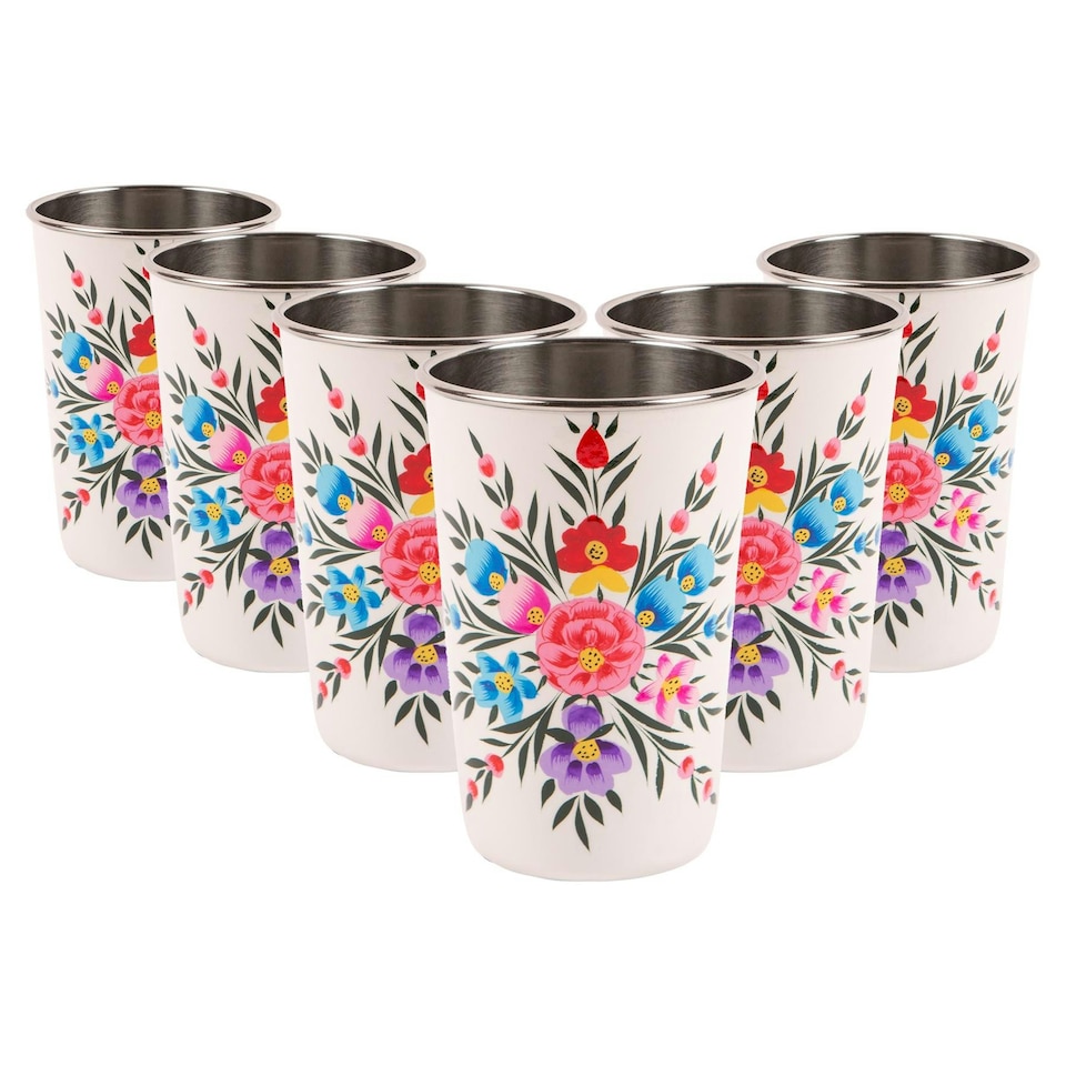 image 1 of BillyCan Picnic Tumblers - 400ml  - Cotton Pansy  - Pack of 6