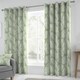 image 1 of Fusion Matteo Eyelet Curtains Green