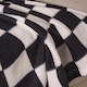image 2 of OHS Checkerboard Polar Fleece Throw Blanket Lightweight Bedspread | Multi | Monochrome