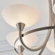 image 5 of Cagney 5 Light Semi Flush Multi Arm Ceiling Light Satin Chrome, White Painted Glass with Faint Line Pattern, G9