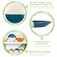 image 2 of Nicola Spring Ceramic Dipped Flecked Dinner Plates - 20.5cm - Navy - Pack of 4