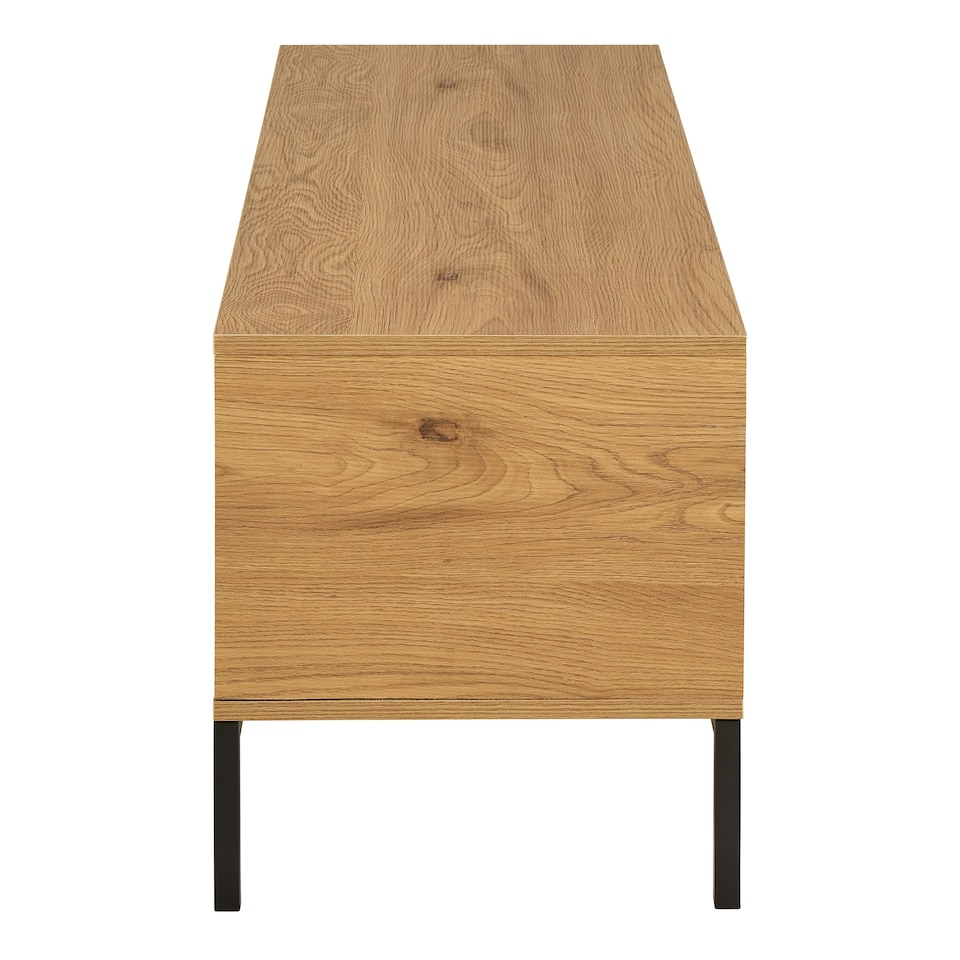 image 1 of Seaford Tv Unit 2 Doors 1 Drawer in Matt Wild Oak Brown
