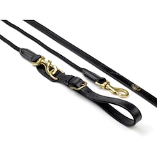 Whitaker Quality Leather Draw Reins Rope - Black