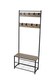 image 9 of House of Home Coat Rack Stand with Shoe Storage Bench 9 Hooks Rustic Light Brown Entrance Hall | Brown | Light Brown