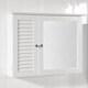 image 2 of SoBuy Bathroom Cabinet with Mirror, White, 25.6x5.9x19.3 inches, 8.45 kg - BZR55-W