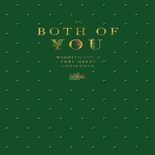 To Both of You Wishing You a Very Merry Christmas Card