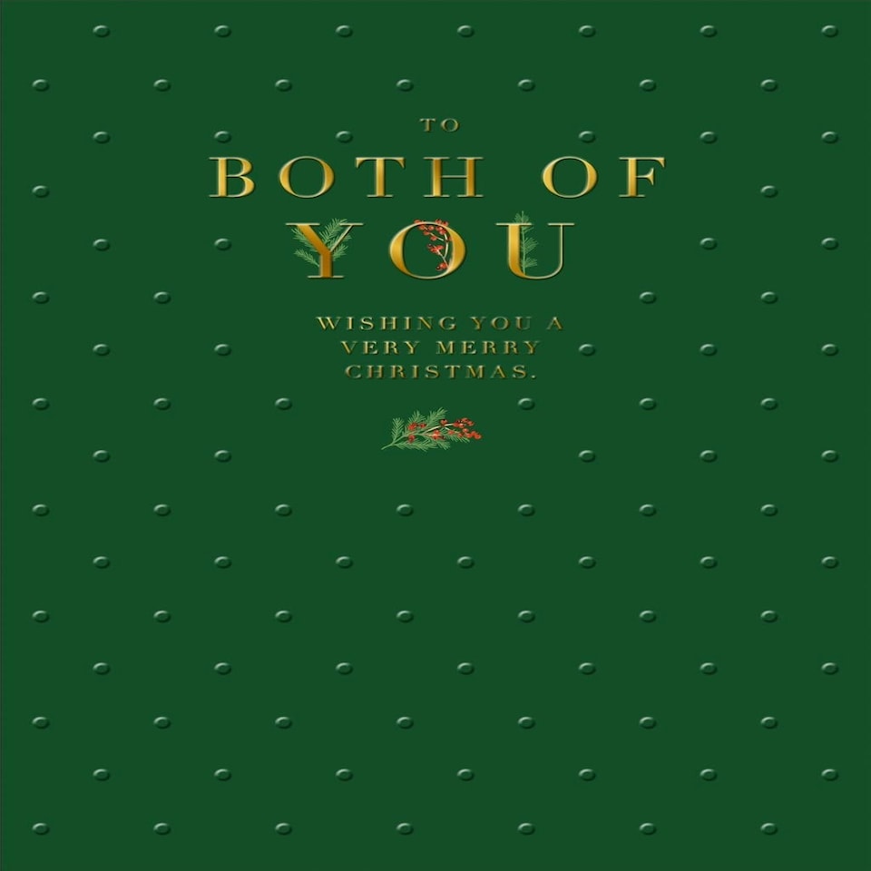 To Both of You Wishing You a Very Merry Christmas Card