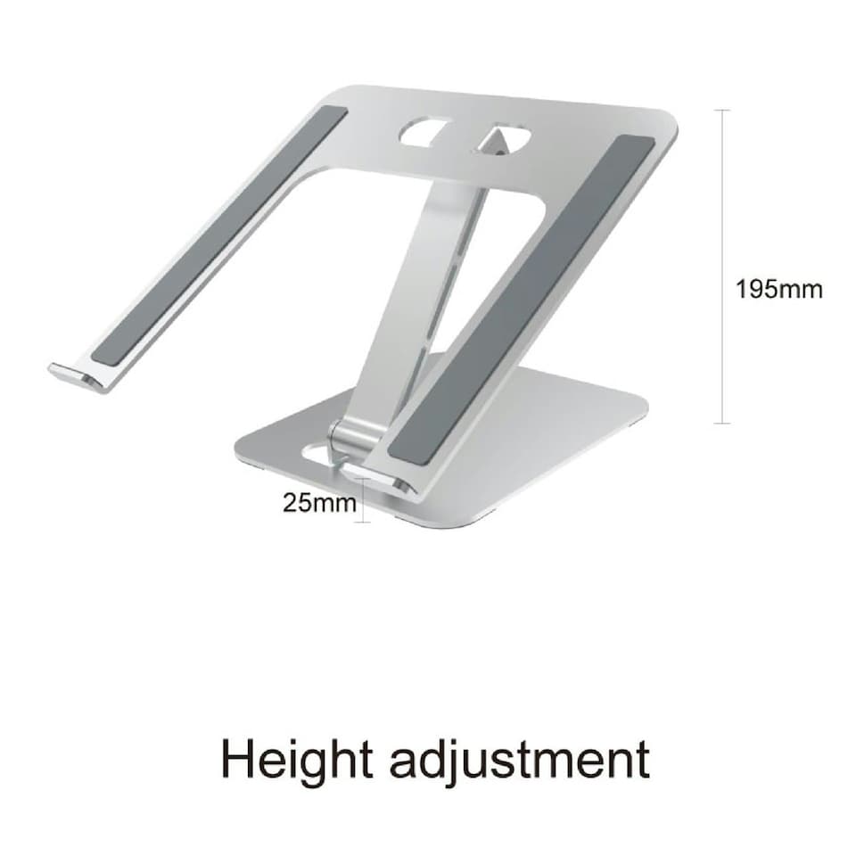 image 1 of Groov-e GVPC13SR Adjustable Laptop/Tablet Stand for Desk - Aluminium-Alloy