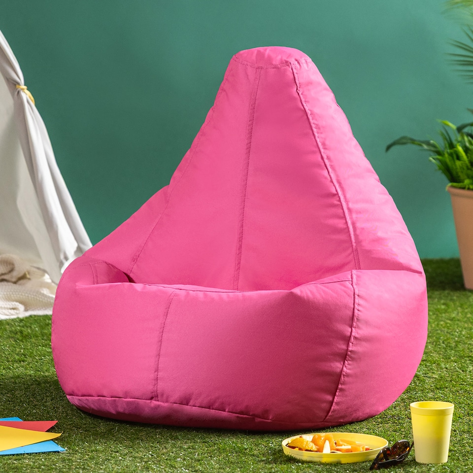 image 1 of icon Kids Recliner Beanbag Indoor and Outdoor Pink Set of 2