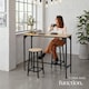 image 7 of 2 Bar stools Corby | Brown | industrial wood light, oak Sonoma | 32 x 32 x 66 cm | 2