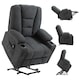 image 1 of HOMCOM Riser and Recliner Chair w/ Remote, Lift Chair for Elderly, Charcoal Grey Grey | None