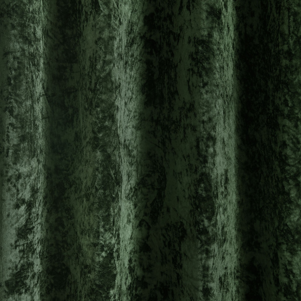 image 1 of Catherine Lansfield Crushed Velvet Lined Eyelet Curtains