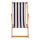 image 7 of Traditional Folding Hardwood Garden Beach Deck Chairs Deckchairs | Blue