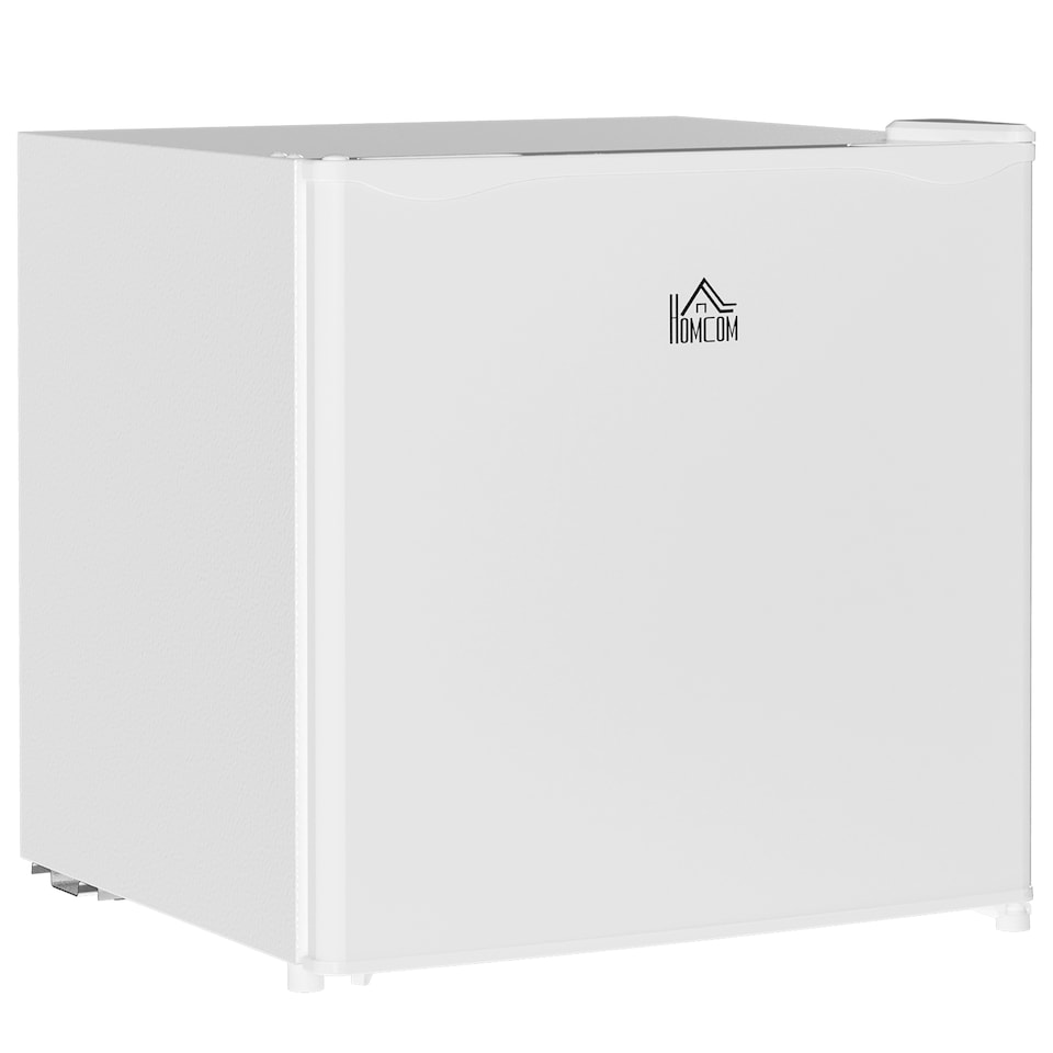 image 1 of HOMCOM 46 Litre Table Top Mini Fridge, Small Fridge with Ice Box, Reversible Door, Adjustable Temperature and Legs for Bedrooms, Home Office, Cream