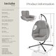 image 6 of Hanging Egg Chair Anika - with frame and extra thick seat cushion | Grey | light grey | One Size | 1