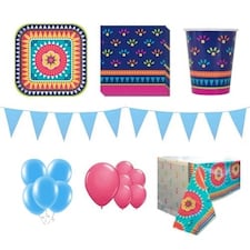 Boho Fiesta 16 Person Deluxe Party Pack