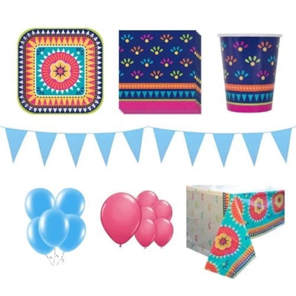 Boho Fiesta 16 Person Deluxe Party Pack