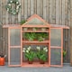 image 10 of Outsunny 80x47x138cm Wood Cold Frame Greenhouse for Plants PC Board Orange