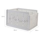 image 5 of Living and Home Plastic Stackable Clothes Storage Basket Organizer | White