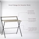 image 7 of Vida Designs Brooklyn Foldable Computer Desk Home Office Workstation, Grey
